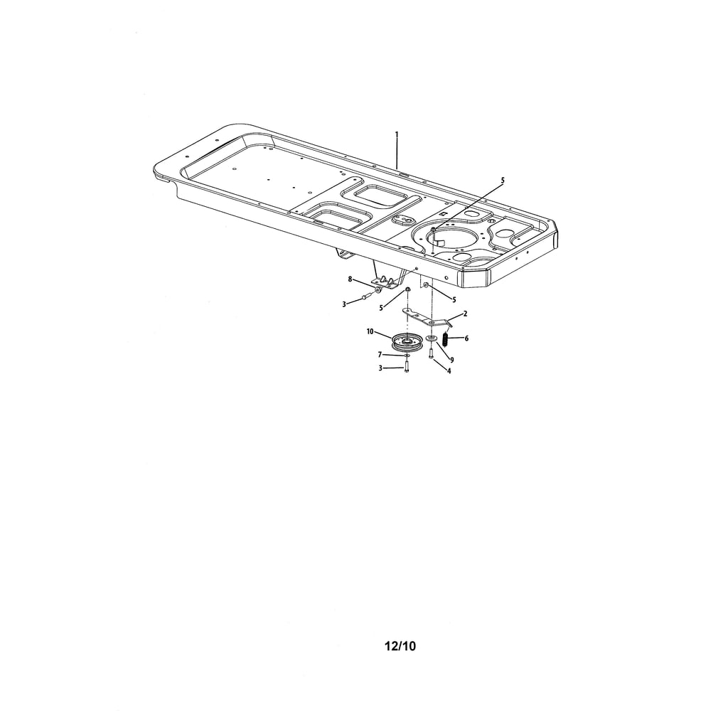 Frame/Drive Idler Diagram and Parts List for 17WI2ACK056  Cub Cadet Lawn Tractor